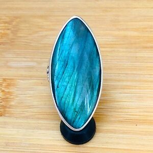 $67  Sajen Designer Estate Ring  Sterling Silver  Open Shank Marked SAJEN 925 ID